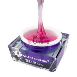 Gel UV de constructie Jelly Pink Glass Allepaznokcie 15 ml